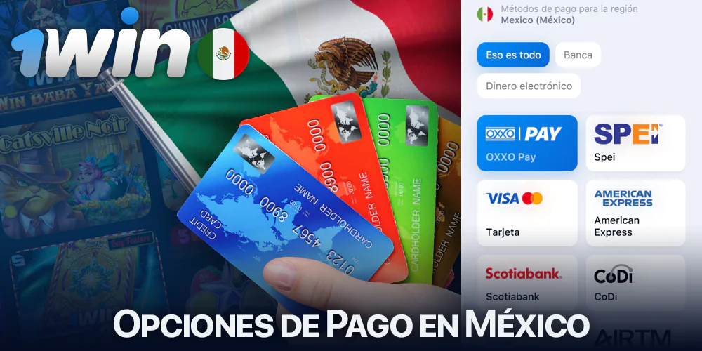 Métodos de pago para mexicanos en 1Win Casino