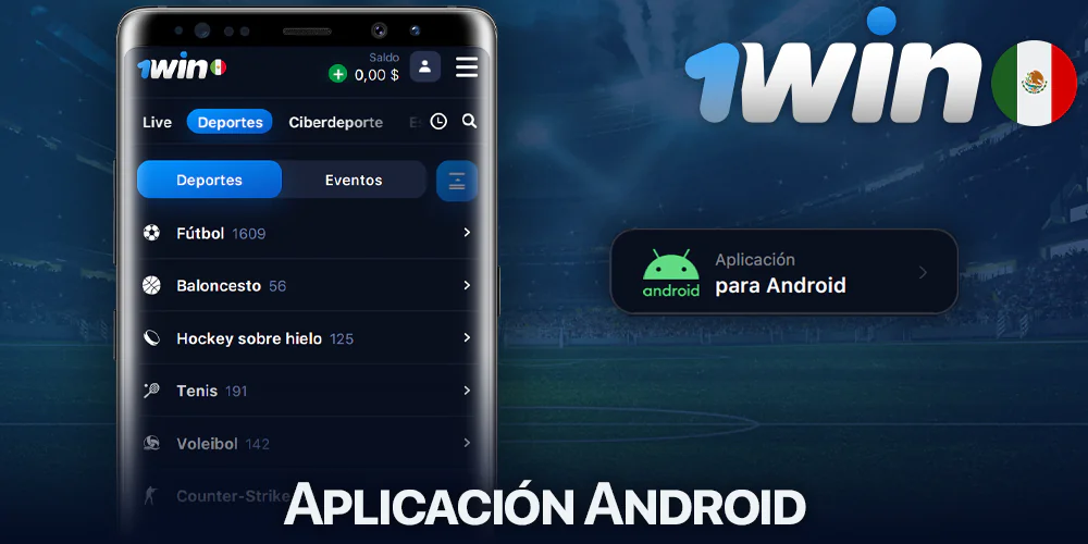 Aplicación móvil 1Win para Android