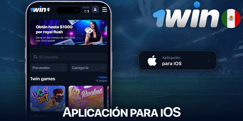 Aplicación móvil 1Win para iOS