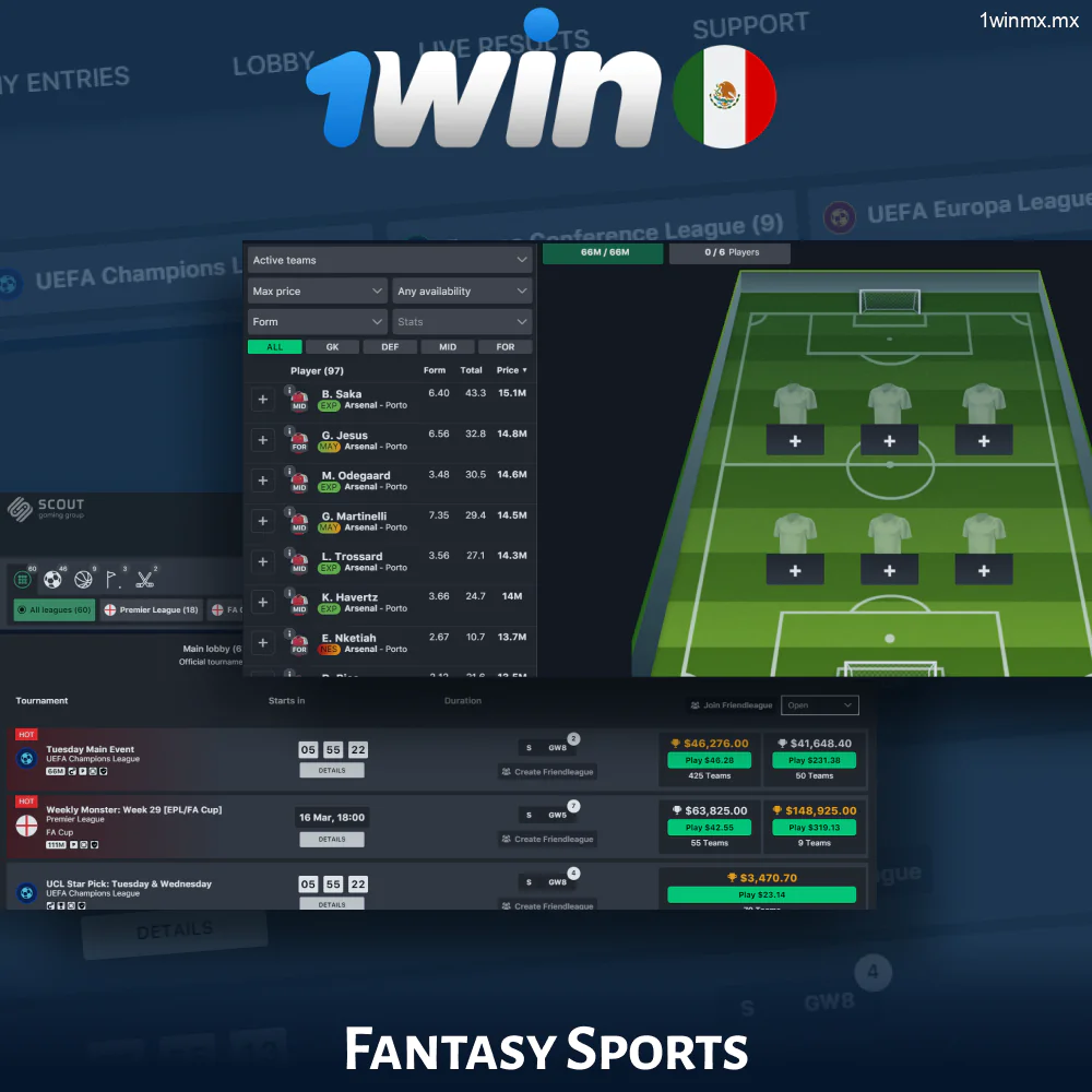 Qué es Fantasy Sports en 1win MX