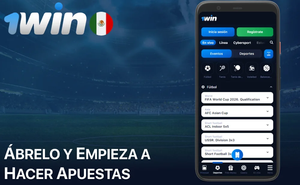 Ábre la aplicación 1win y empieza a hacer apuestas