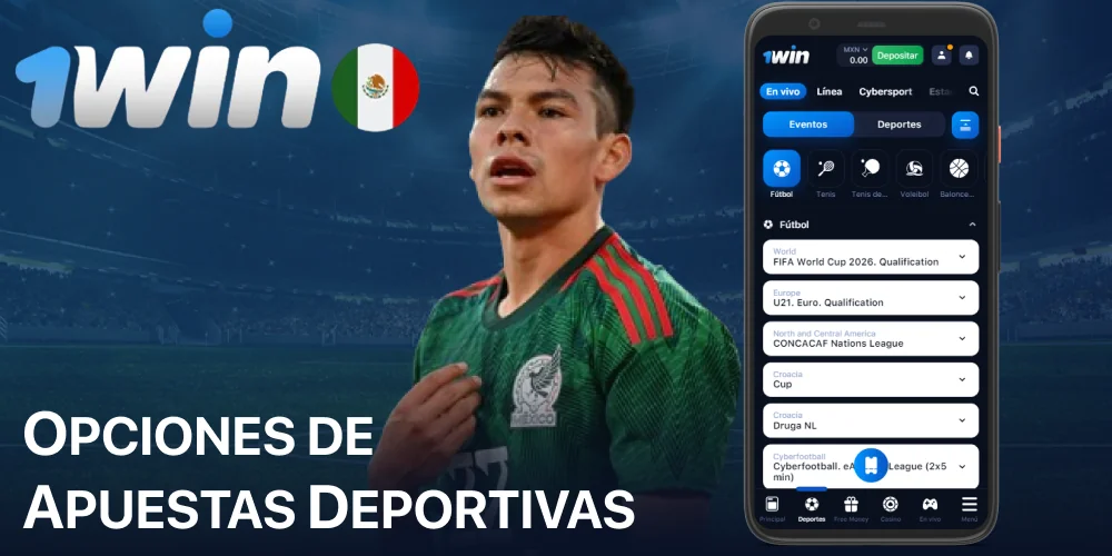 Apuestas deportivas en la aplicación 1win